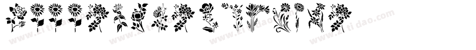 HFF Floral Stencil字体转换